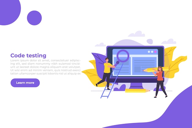 App tester. Software eller applikation test koncept. Fejlfindingsudviklingsproces. Vektorillustration.
