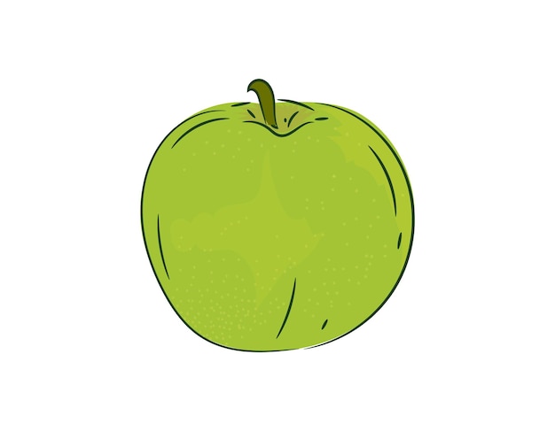 Apple colorful logo apple cartoon style symbol isolated on a white background