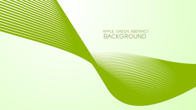 Apple green abstract background with curve line for backdrop or presentation