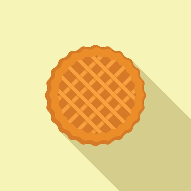 apple pie food icon flat vector dessert cake hand slice