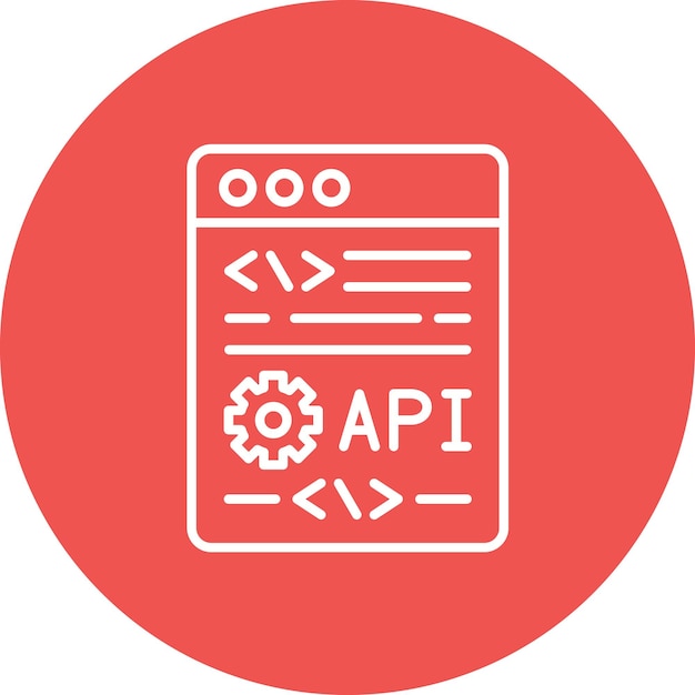application programming interface icon vector image can be used for no code