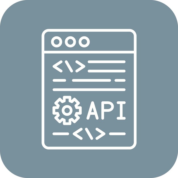 application programming interface icon vector image can be used for no code