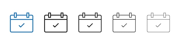 Appointment icon Outline vector logo for web ui