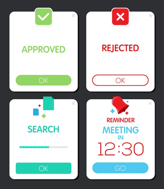 Approve and rejected Popup window set