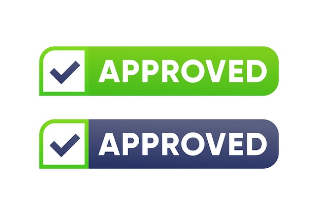 Approved Banner Label Template vector design