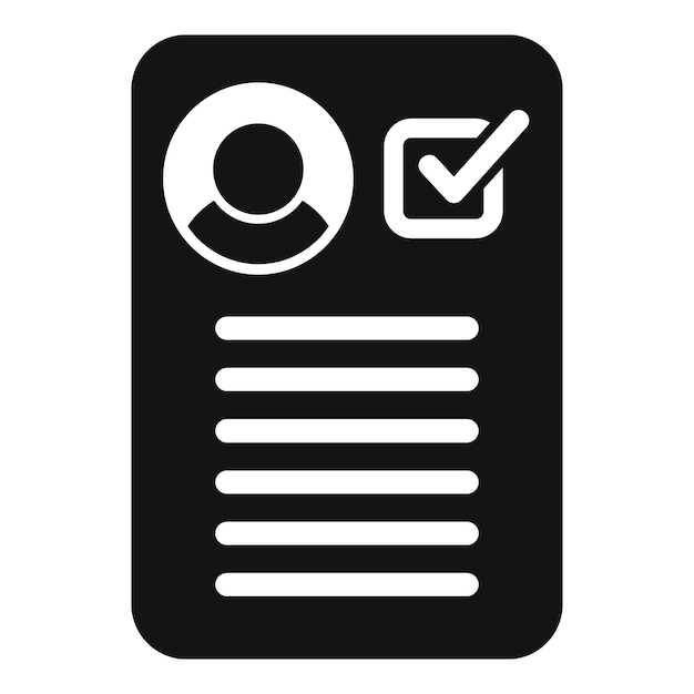 Approved paper icon simple vector Server process