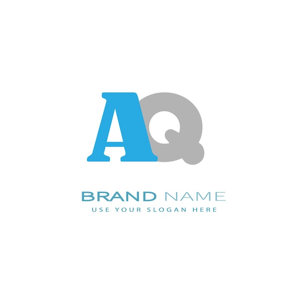 AQ582 letter AQ logo design