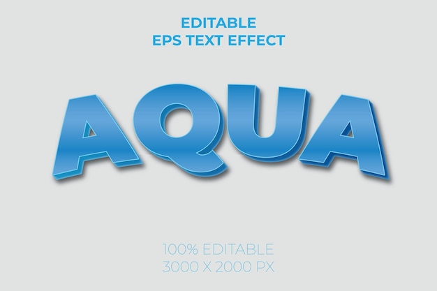 Aqua water text effect editable sea and ocean text style
