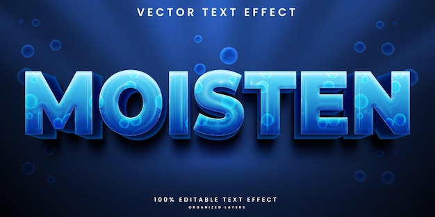 Aquatic style editable text effect