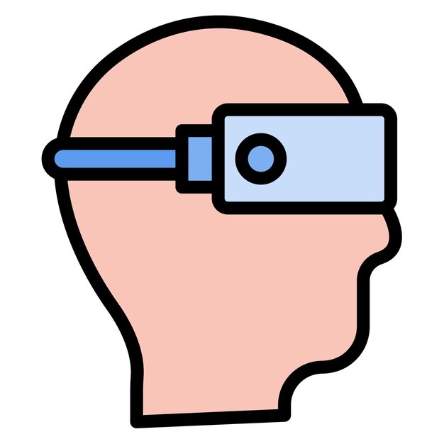 ar headset icon vector image can be used for augmented reality
