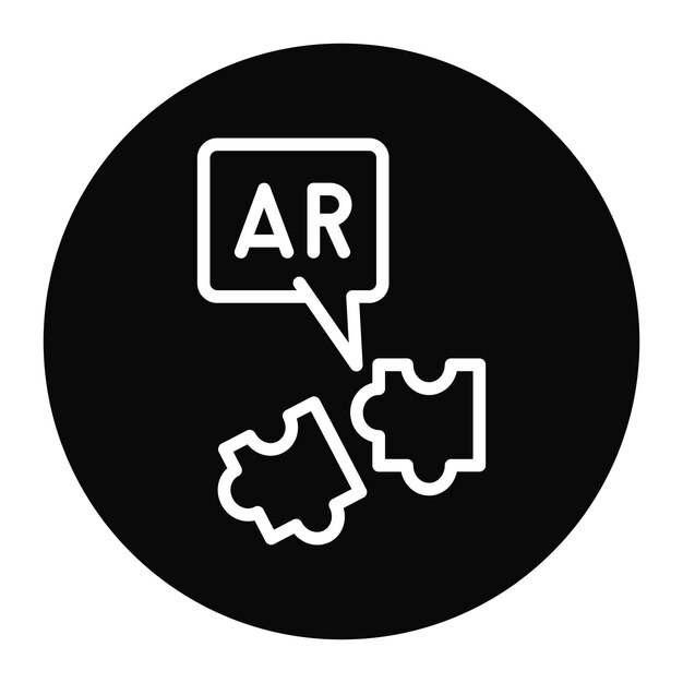 ar puzzle icon vector image can be used for augmented reality