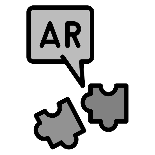 ar puzzle icon vector image can be used for augmented reality