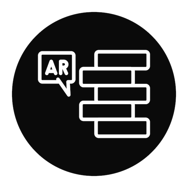 ar tumbling blocks icon vector image can be used for augmented reality