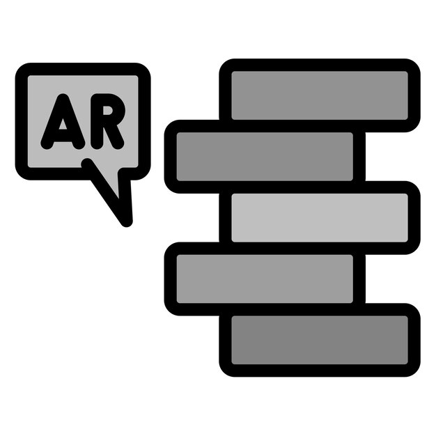ar tumbling blocks icon vector image can be used for augmented reality