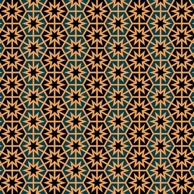 Arabisk mønsterbaggrund med islamisk ornamentvektor og traditionel arabisk geometri