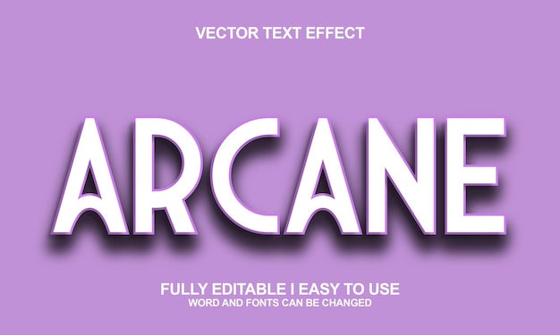Arcane Editable Font Vector Text Effect