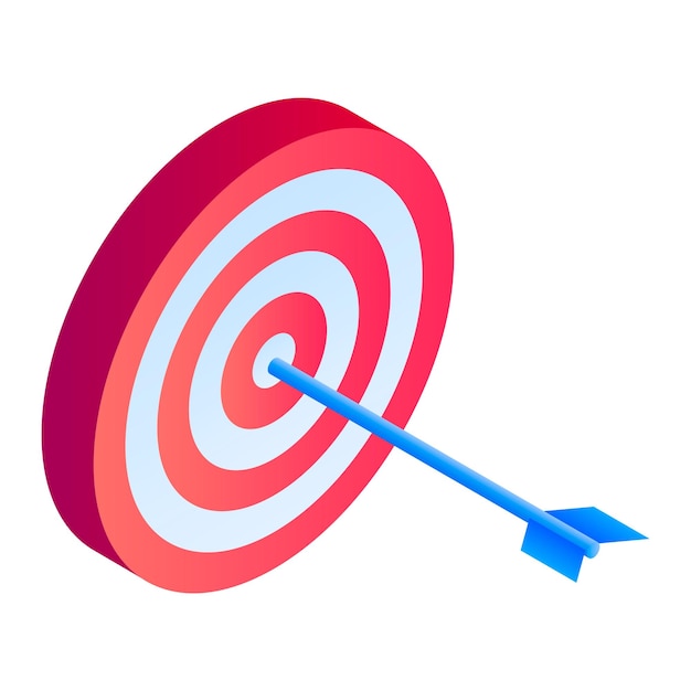 Arch target icon Isometric of arch target vector icon for web design isolated on white background
