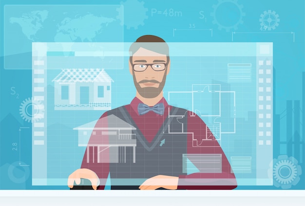 Architect builder using virtual workspace interface