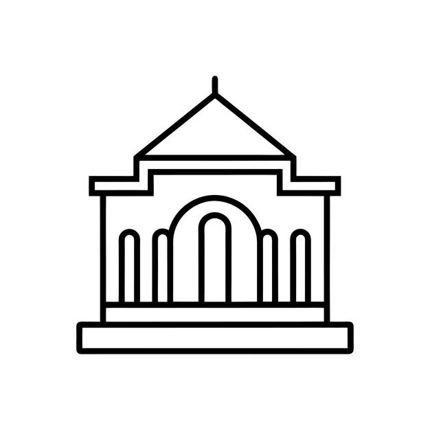 Architecture design line art vector illustration outline