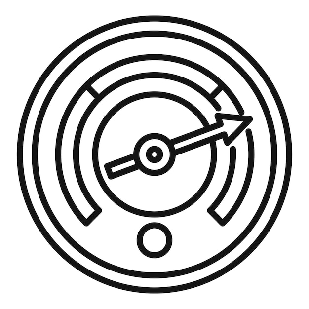 arrow barometer icon outline arrow barometer vector icon for web design isolated on white background