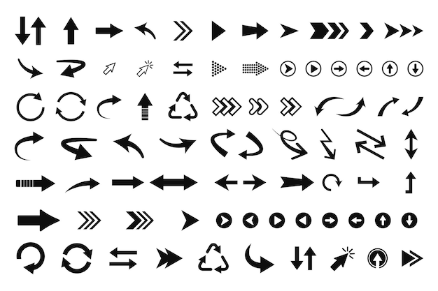Arrow Design Hand Drawn Arrow Set Arrow Sign Collection