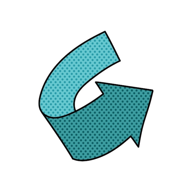 arrow halftone hand drawn color vector illustration