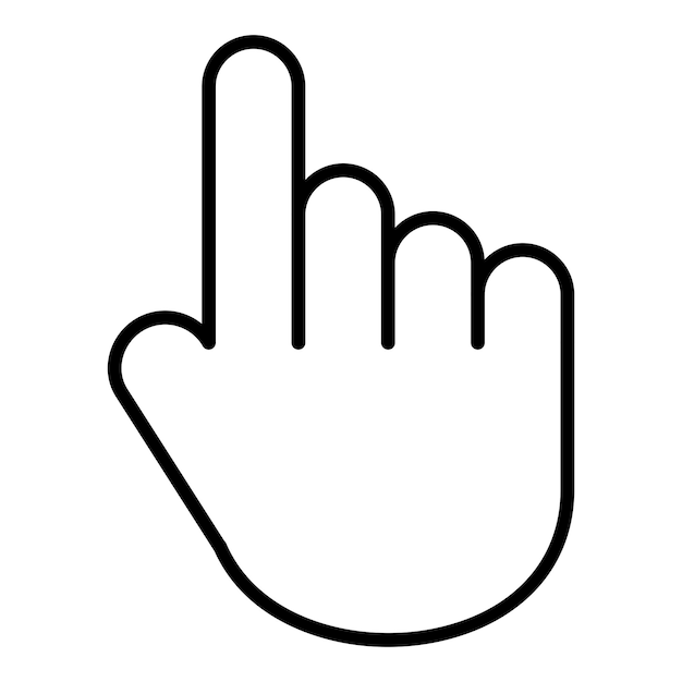 Arrow Hand Icon Style