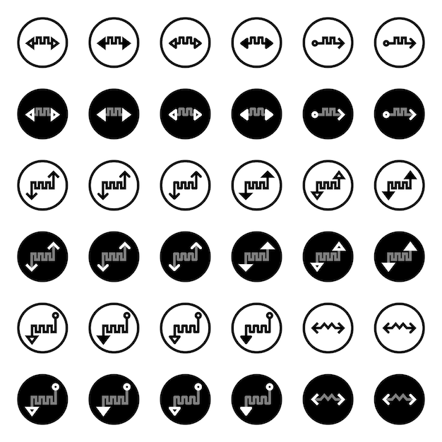 Arrow icon related to connection and flow