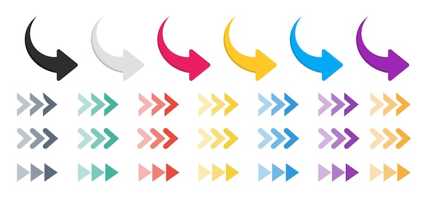 arrow icon set up arrow button symbol cursor sign modern design colorful arrows