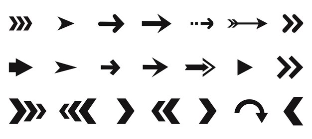 Arrow Icons Set Arrow icon Arrow vector collection Arrow Cursor Modern simple arrows Vector