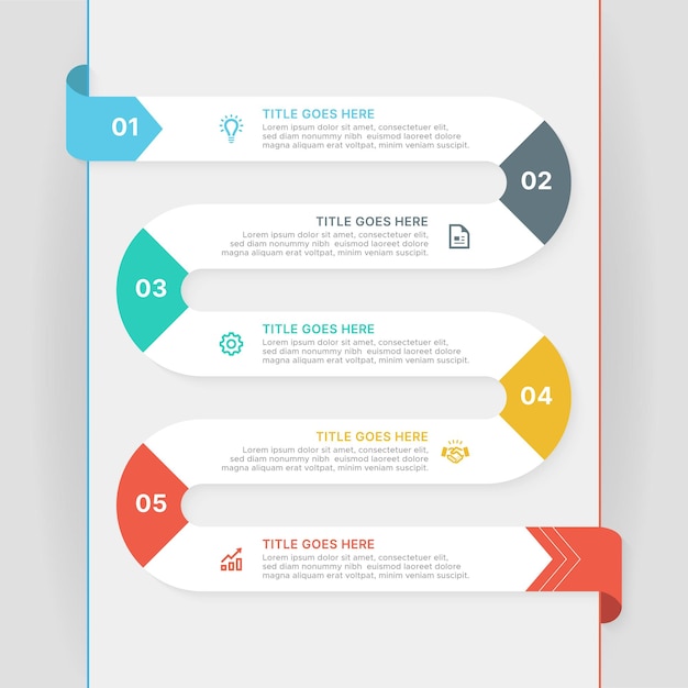 Arrow Infographic Design Template with 5 Options