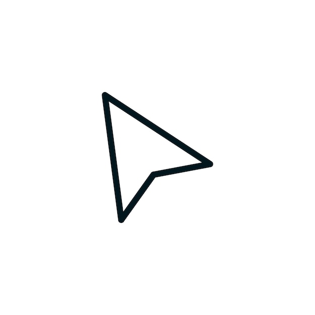 Arrow pointer icon vector logo design template flat style
