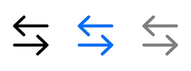 Arrow reload icon Transfer arrows symbol Left right sign Exchange pictogram