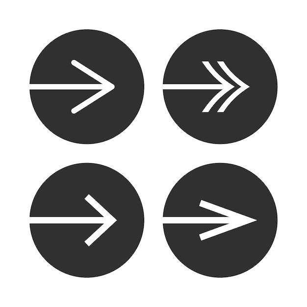 Arrow sign or icon design Black arrows icon vector illustration