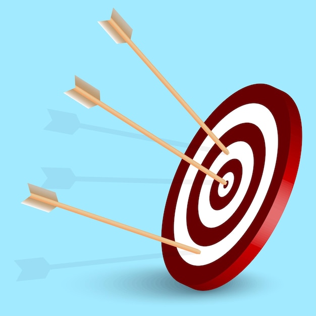 Arrow target for marketing design Sport concept Accuracy winner Sport game Vector illustration