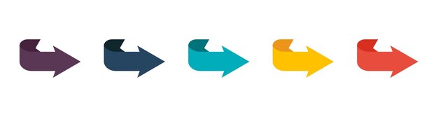 Arrow vector icons Isolated arrow symbols Arrow pointers Arro