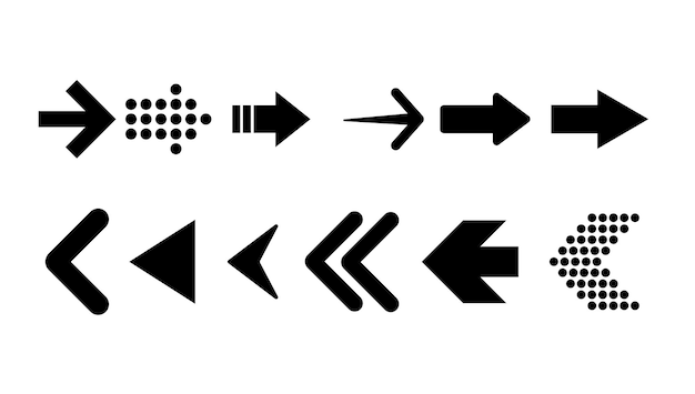 Arrows big black set icons Arrow icon Arrow vector collection Arrow Cursor Modern simple arrows