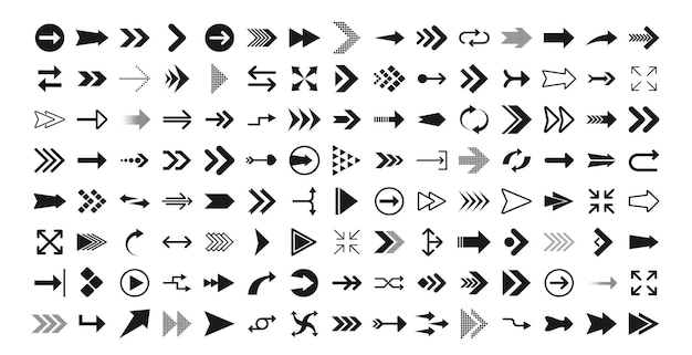 Arrows big black set icons Arrow icon Arrows for web design mobile apps interface and more
