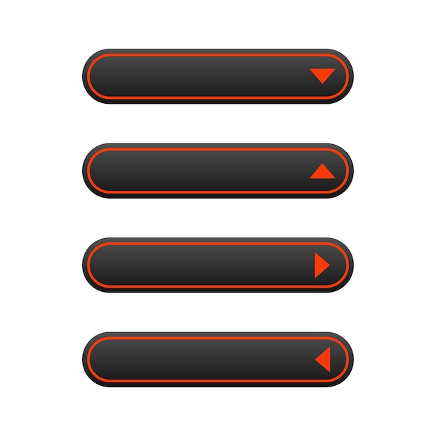 arrows blank web buttons set web and apps