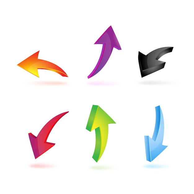 arrows design vector set collection vector illustration