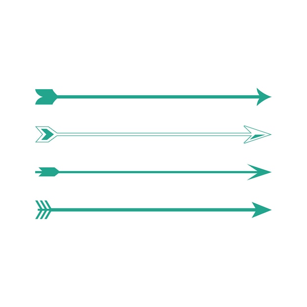 arrows pointing vector illustratoin set