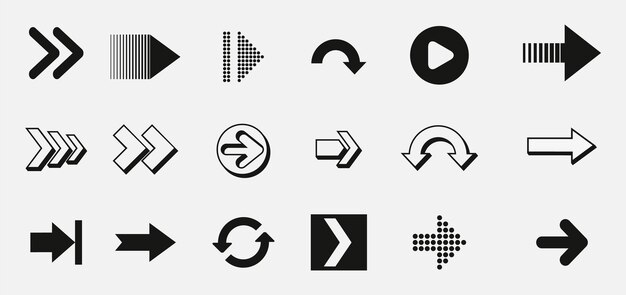 Arrows set Arrow icon collection