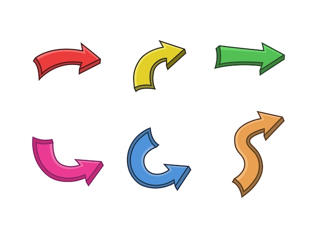 Arrows set element vector design