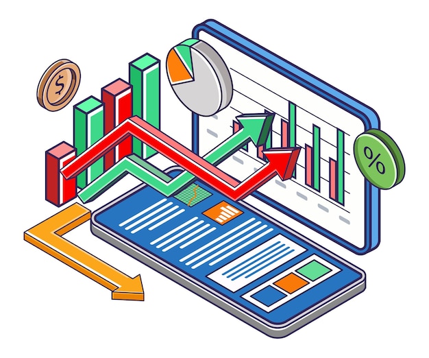 Arrows slide into smartphone analysis data