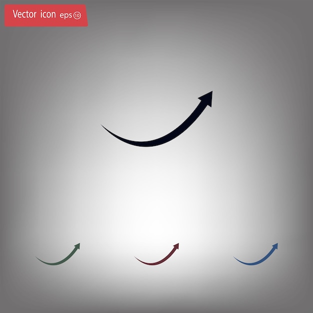 Arrows symbol Vector illustration on gray background Eps 10