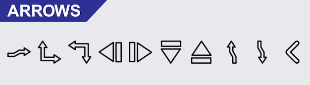 Arrows vector icons pack