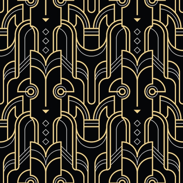 Art deco geometrik soyut desen vektörü