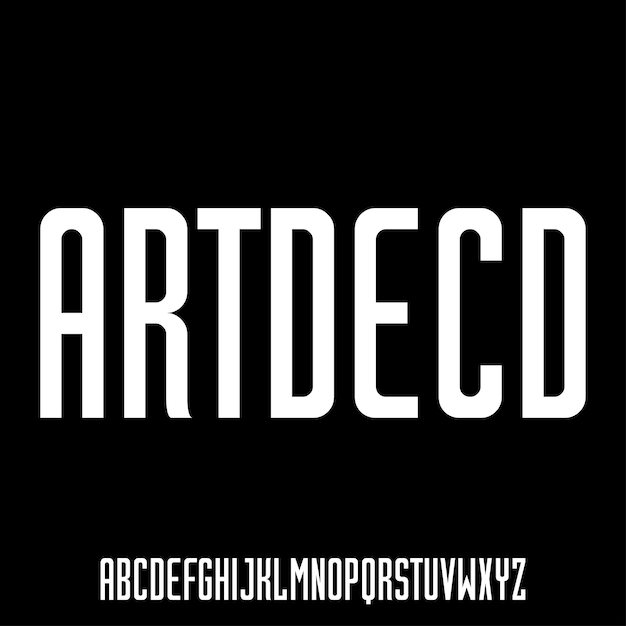 artdeco condensed font for poster and head line