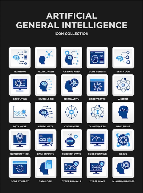 Artificial General Intelligence Icons