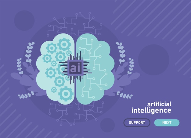 Artificial inteligence technology brain